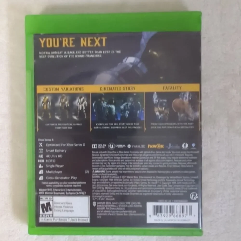 Mortal Kombat 11 Microsoft Xbox One/Series X 2021 Tested/Working w/Case and Disc